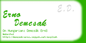 erno demcsak business card